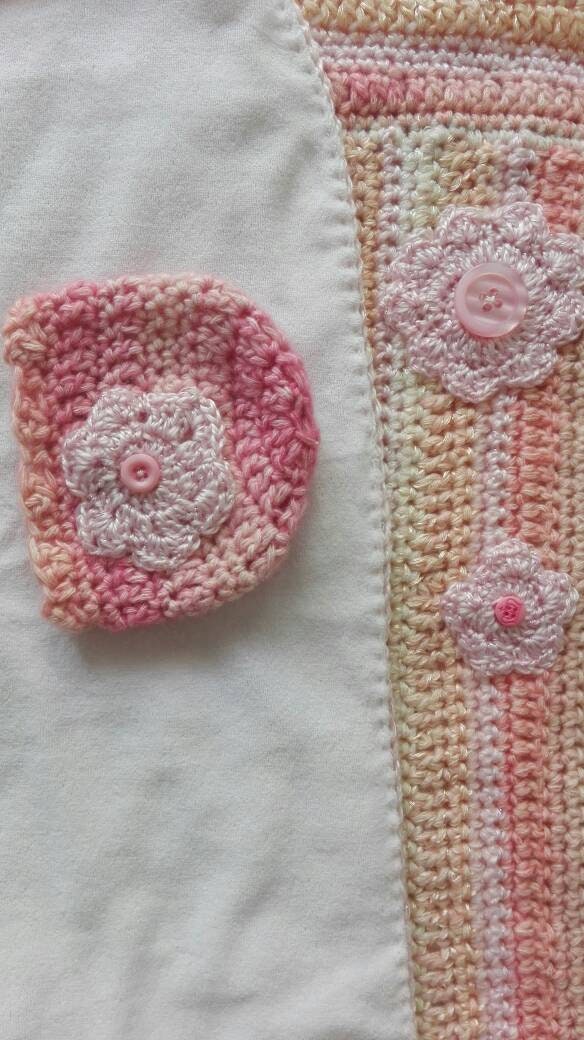 Couverture Bébé + Bonnet en Crochet