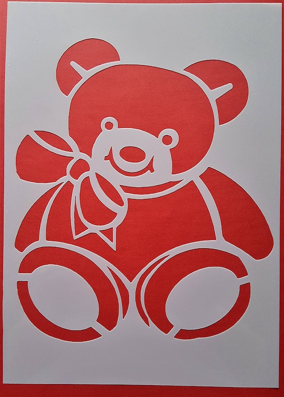 Items similar to Stencils teddy Bear Wall stencils Vintage stencil shabby decal template stencil