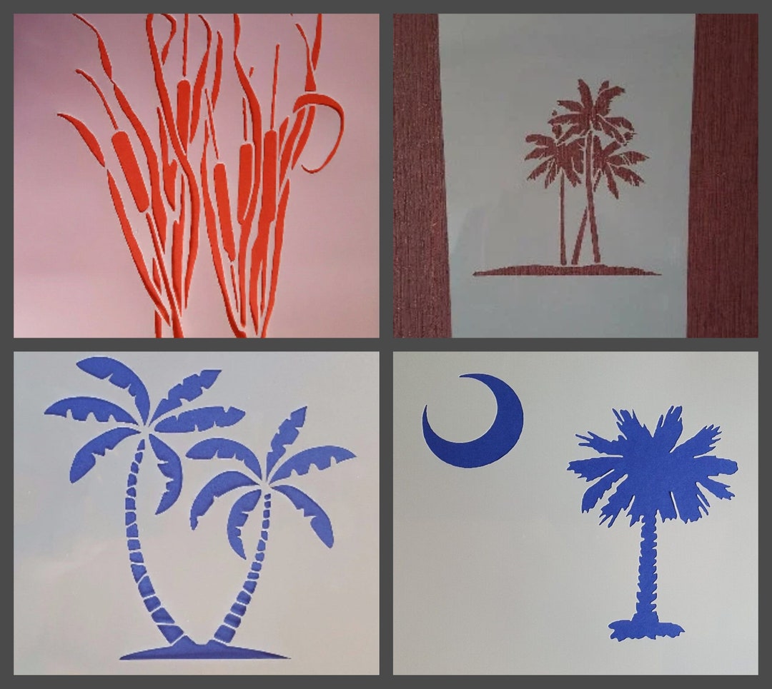 Reed Plant Stencils Wall Decal Stencil Canvas Textile Design Etsy