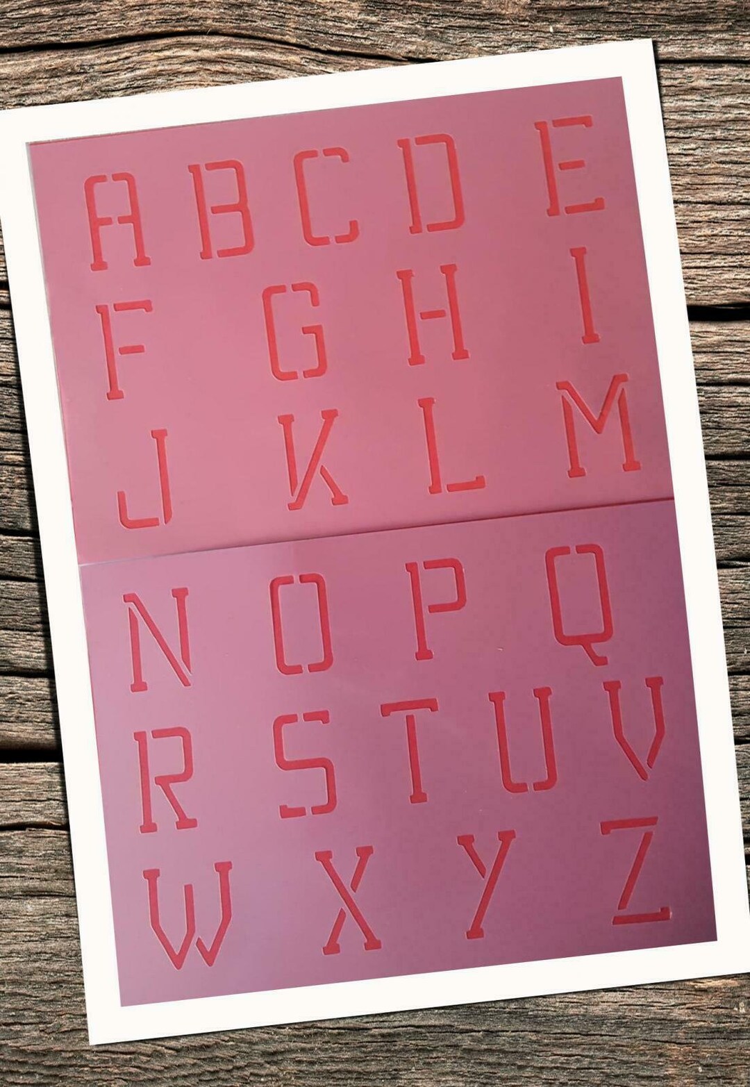 Stencils ABC Letters Wall Decal Stencil Canvas Textile Design Etsy