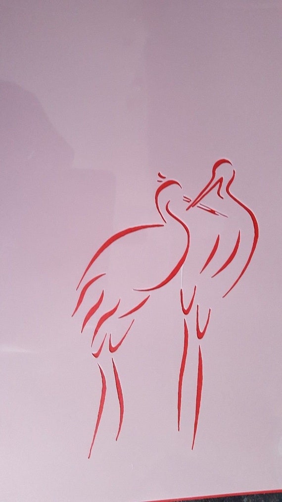 Schablonen Storch Hochzeit Torten Blätter Stencil Leinwand Etsy
