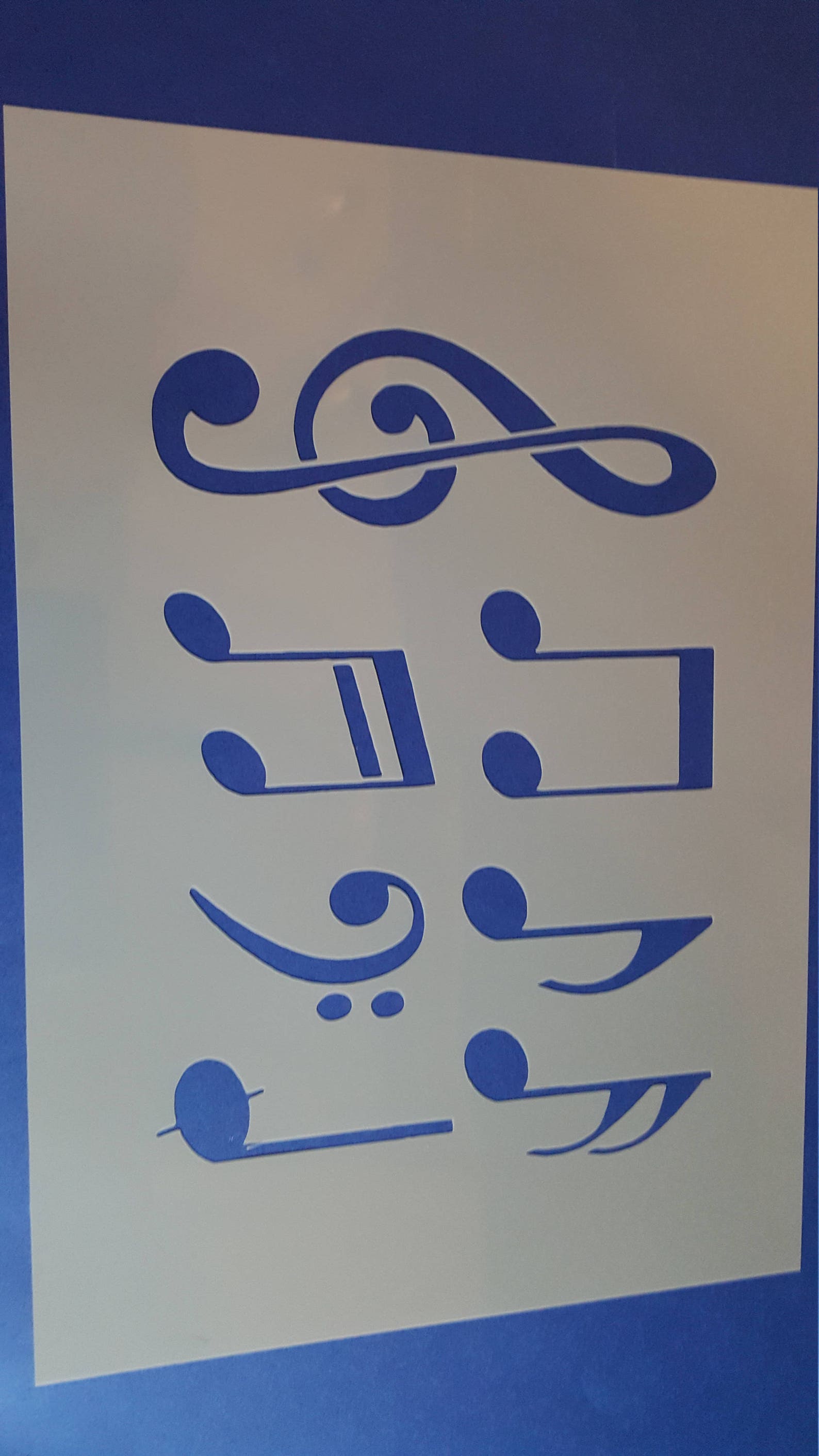 Stencils Musical Notes Music Wall Decal Stencil Canvas Textile Etsy