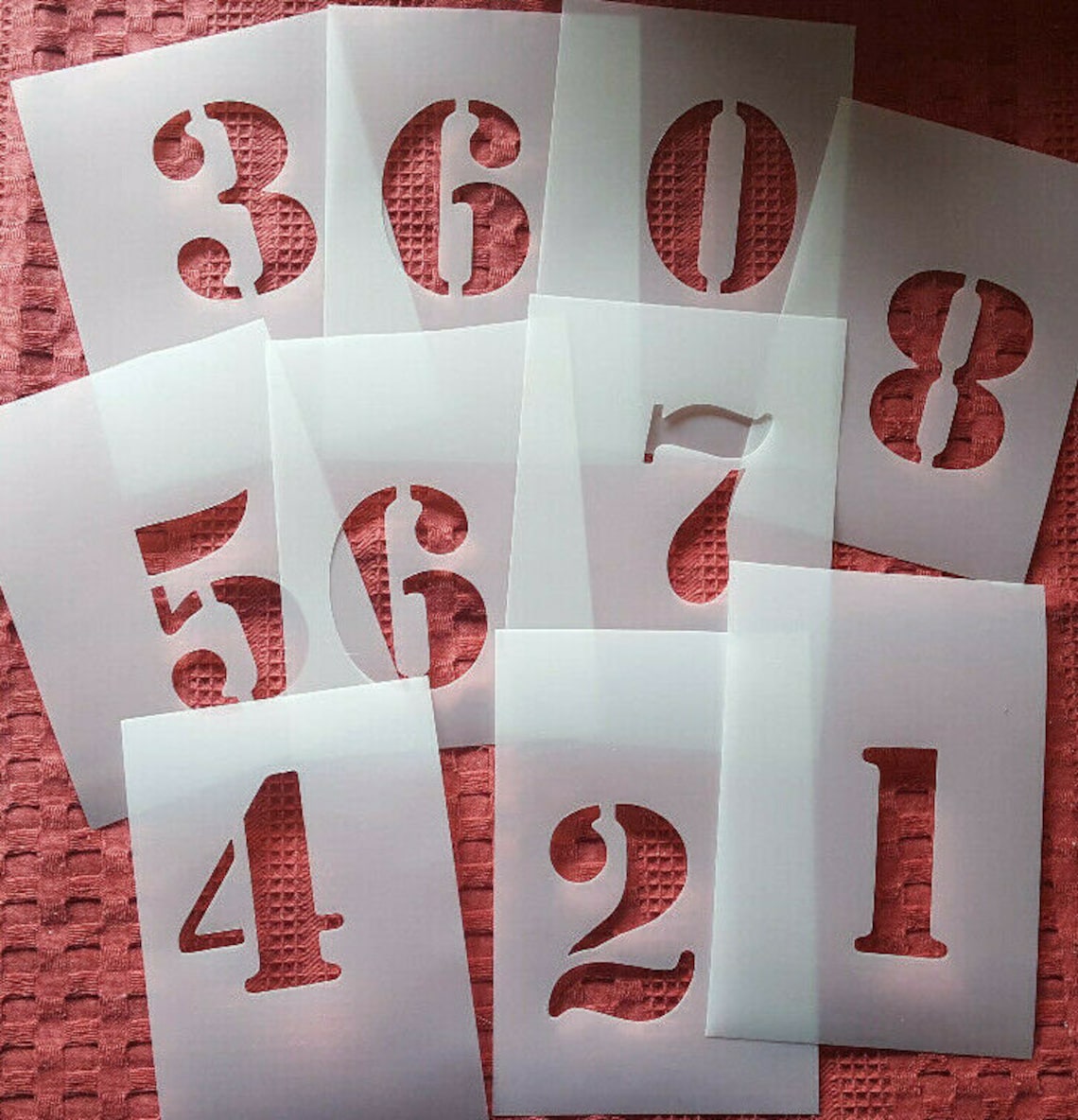 Schablonen Set 1 0 Ziffern Zahlen einzeln Höhe 6 cm Nummern - Etsy.de