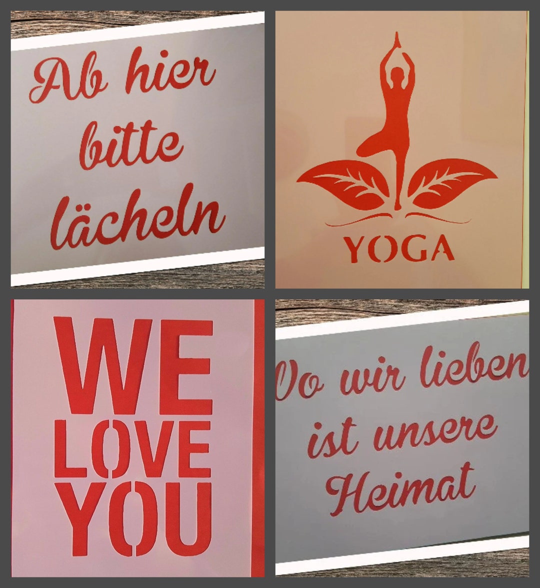 Stencil Lettering Saying Stencil Wall Decals Murals Airbrush Etsy