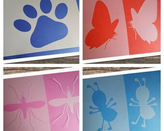 Schablonen Hundepfotte Wall Stencils Vintage Bastelschablonen Wandtattoo Vorlage Stencil Decor Airbrush Tattoo Wandmalerei Tiere Insekten