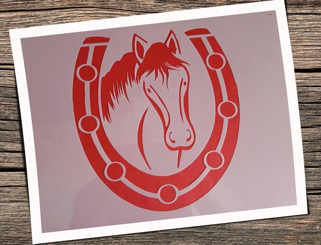 Horseshoe Stencils Wall Stencils Vintage Craft Stencils Wall Etsy
