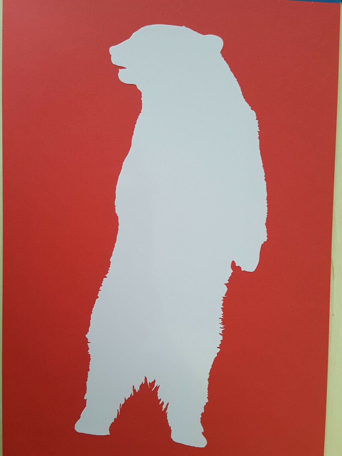 Stencils Bears Brown Bear Wall Stencils Vintage Craft Stencils Etsy