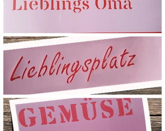 Schablonen Lieblingplatz Vintage Schriftschablone  Stencil Wandtattoos Tattoo Wall Stencils  Vorlage Tattoo Stempel  Airbrush-Schablone Text