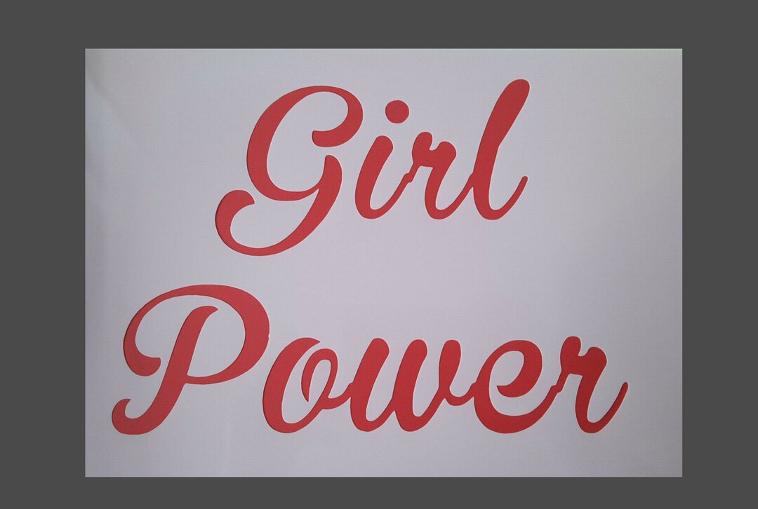 Stencils Girl Power Vintage Lettering Stencils Wall Tattoo Etsy