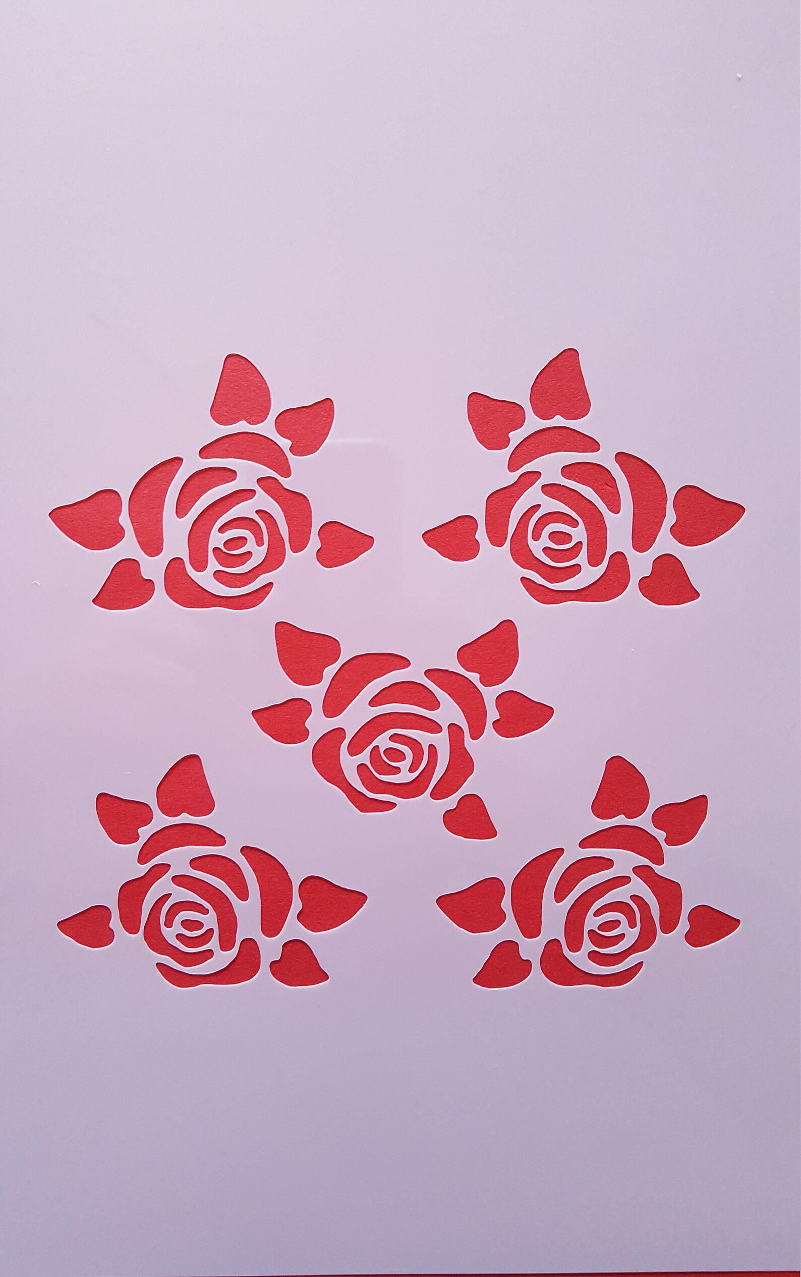 Stencils Roses Wall Decal Stencil Canvas Textile Design Etsy UK