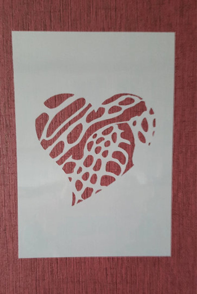 Stencils Hearts Love Wall Decals Airbrush Canvas Textile Etsy