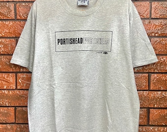 Vintage 90s Portishead English Go! Beat Record Era Tour Promo T Shirt / Trip Hop Music / Alternative Rock Band Made In Usa Size L