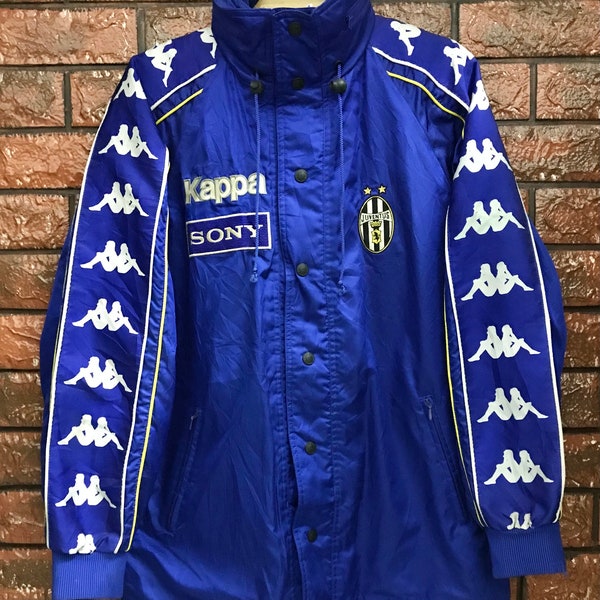 Vintage 90er Kappa Juvenfus Football Club Lange Jacke großes Logo / Football Classic / Vintage Football Jersey Fashion Street Fashion Größe L