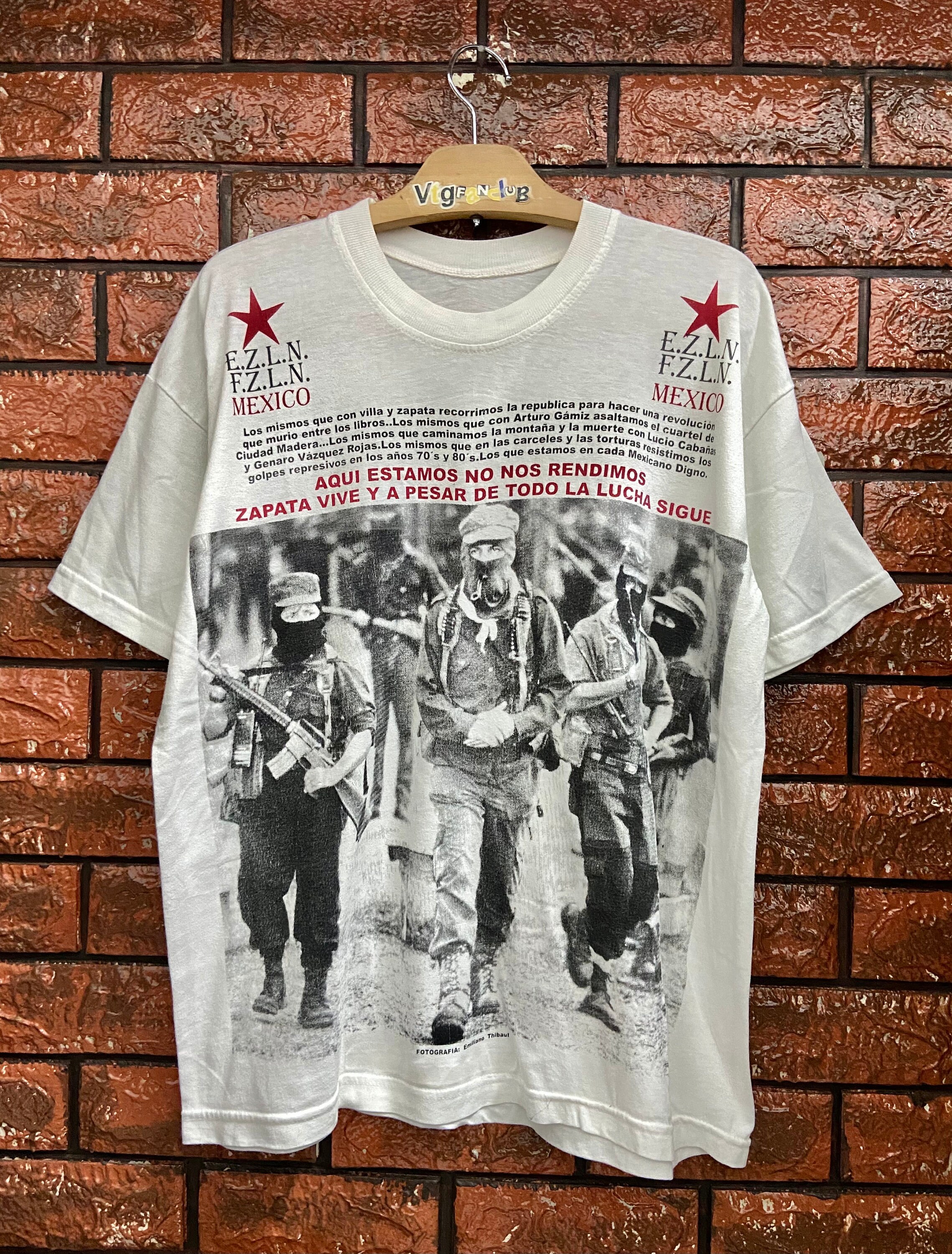 Vintage 90s EZLN Zapatista Army Guerilla Movement Icon Photo 