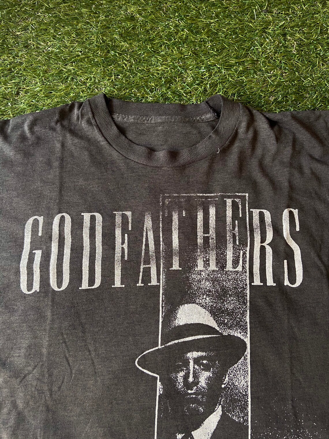 THE GODFATHER Godfather Movie T-shirt Men's M size cotton Charcoal Vintage Second Hand