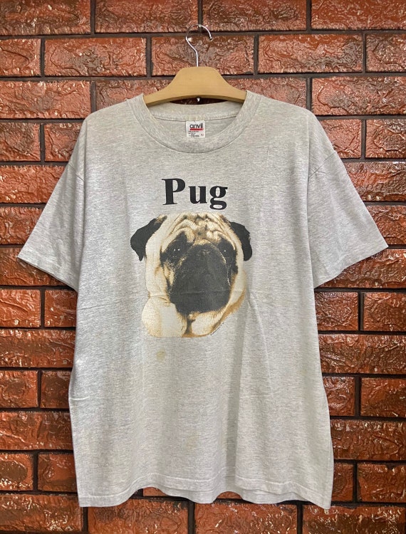 Vintage 90s J Pug Dog Art Photo Print T Shirt - Etsy