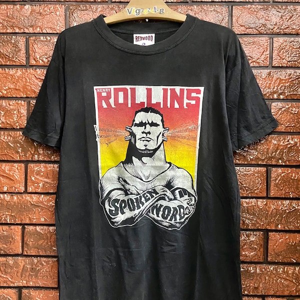 Vintage 00s Henry Rollins "Spoken Word" Tour T Shirt / Hardcore Punk / Skate Punk / Fugazi / Hardcore Punk T Shirt Size M