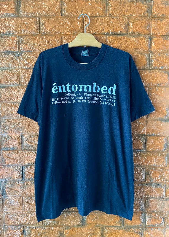 ENTOMBED Men Black T-Shirt DEATH Metal Band Tee Shirt DISMEMBER AT THE GATES