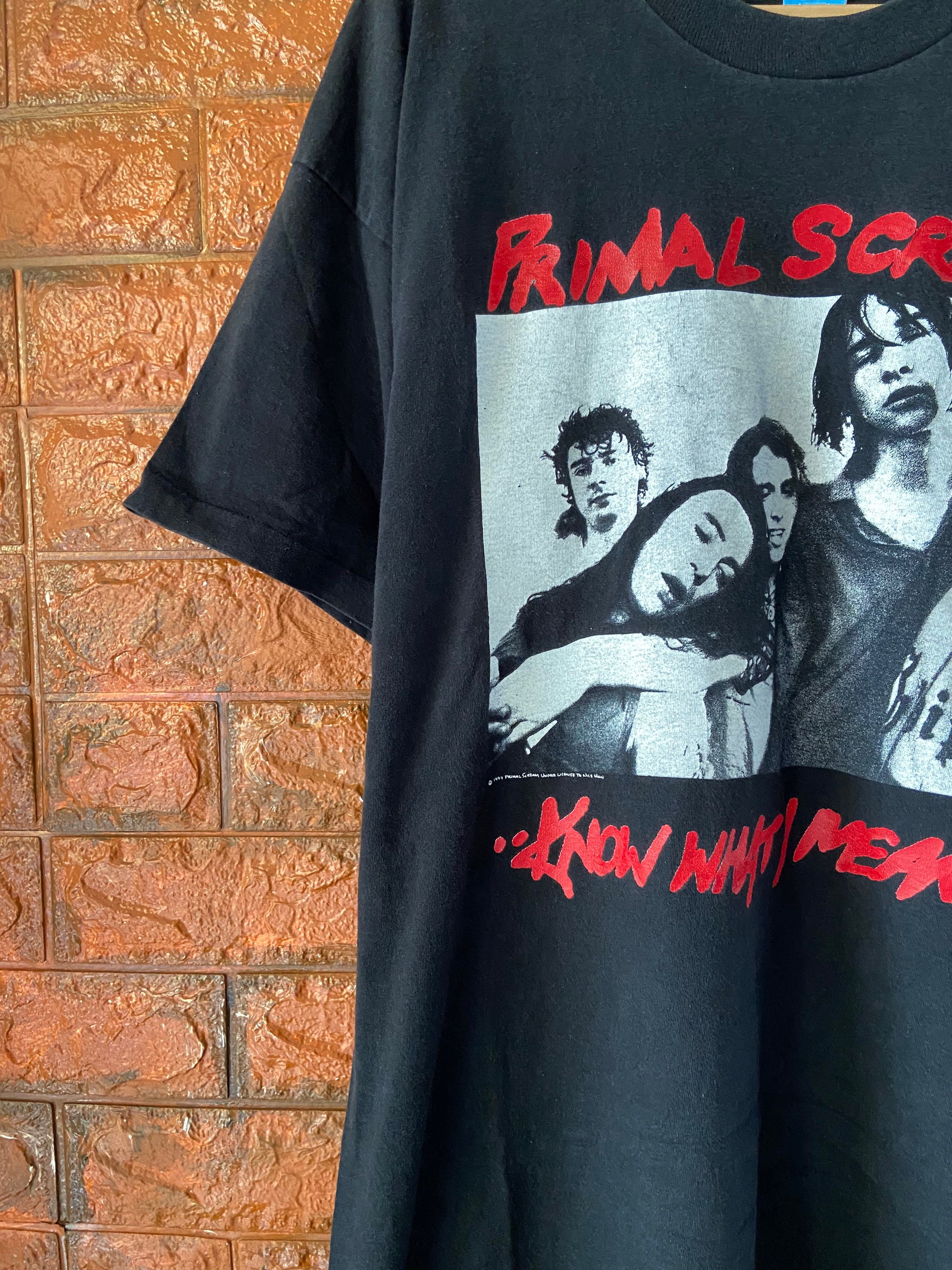 Vintage 90s Primal Scream “know What I Mean” Album Promo T Vintage 90s Primal Scream “know What I Mean” Album Promo T