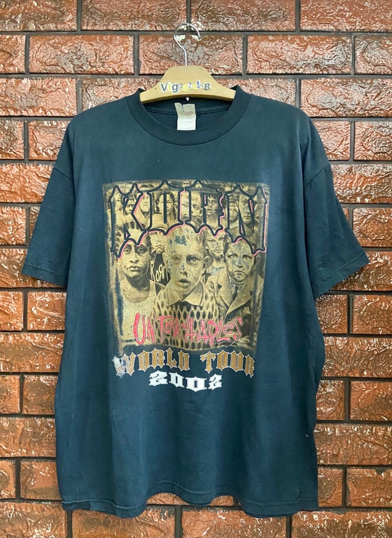 Vintage 00s Korn untouchables Album 2002 World Tour Promo T Shirt