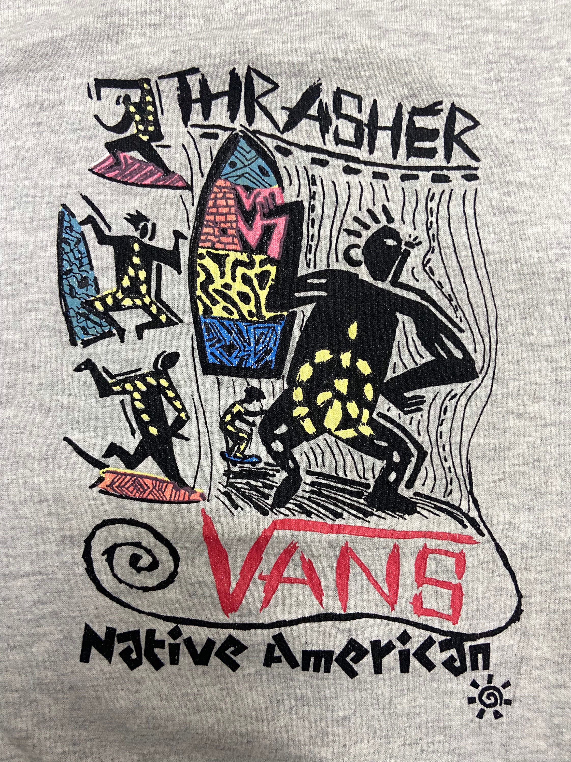 Vintage 80s Vans Native Skateboard Pullover T Shirt / Old