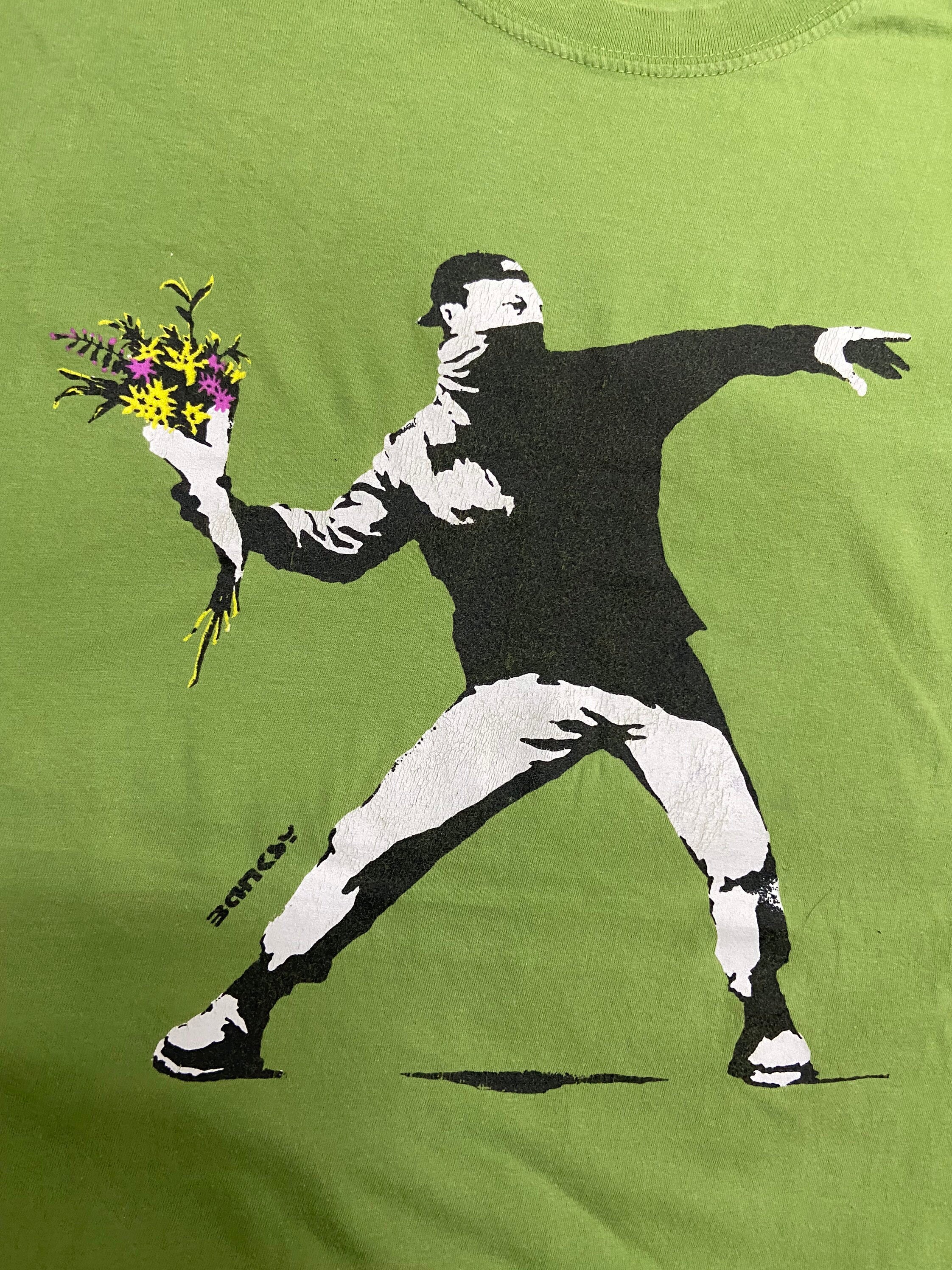 ヴィンテージ バンクシー「フラワー スローワー」グラフィティ  