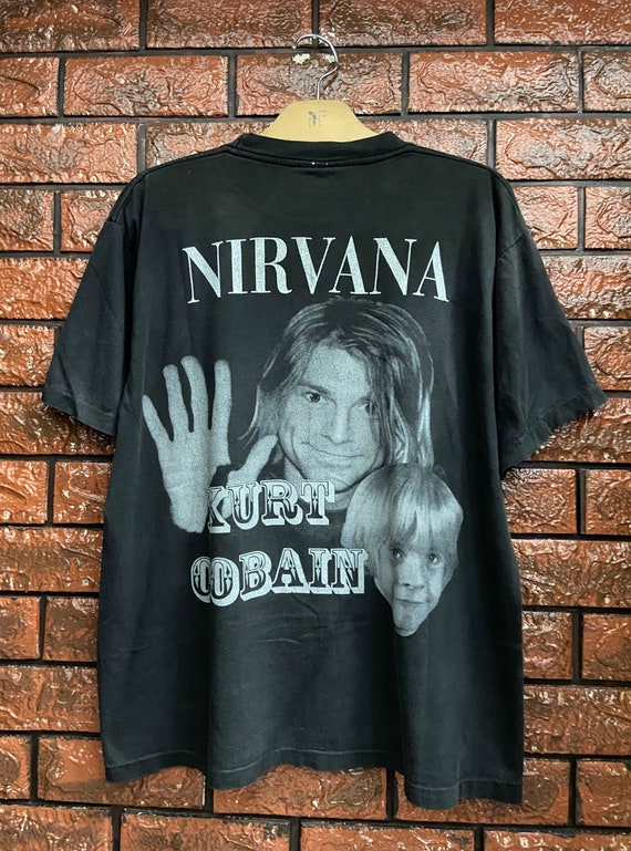 Vintage 90s Kurt Cobain Nirvana Memorial T Shirt Bootleg Promo