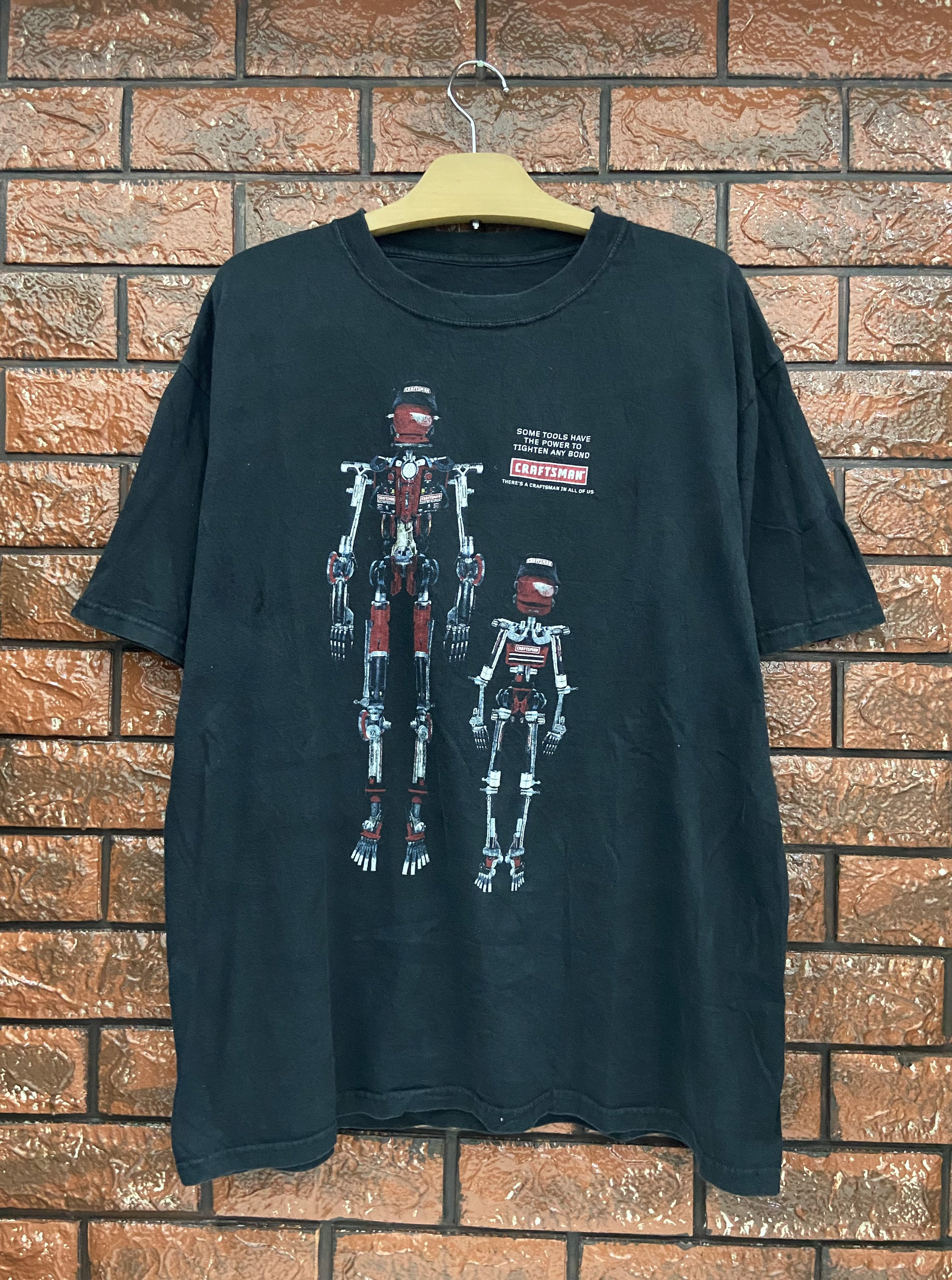 Vintage 00s Craftsman Tool Robotic Sci Fi Advertisement T Shirt 