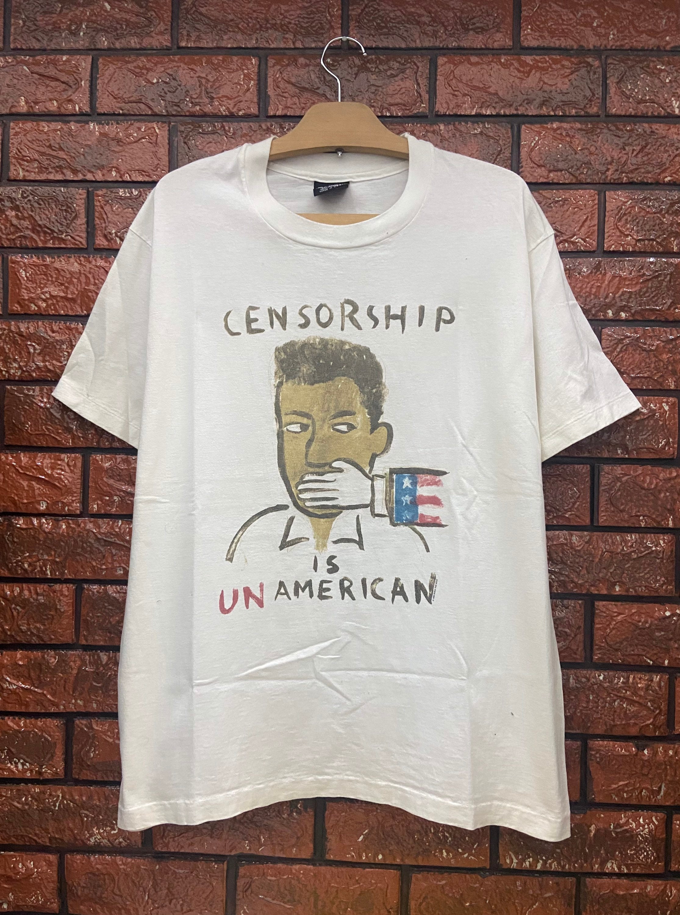 Vintage 90s MTV Rock the Vote censorship is Unamerican T Vintage 90s MTV Rock the Vote censorship is Unamerican T