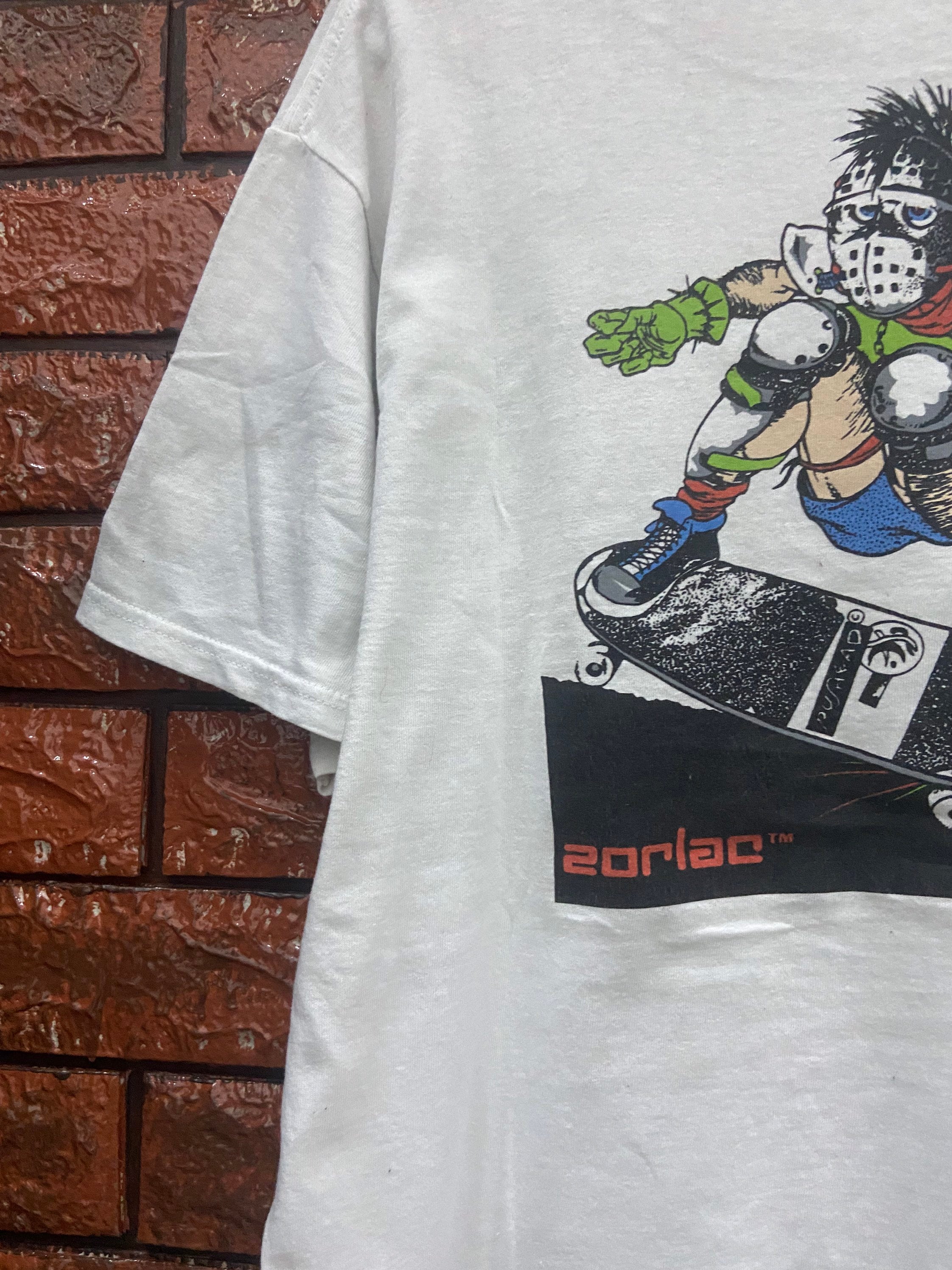 Vintage 90s Zorlac Skateboard Pushead Art Graphic Skateboard Vintage 90s Zorlac Skateboard Pushead Art Graphic Skateboard