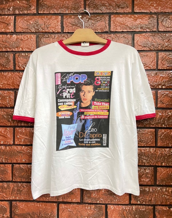 Vintage 90s Brad American Actor Photo T Shirt Super Pop - Etsy