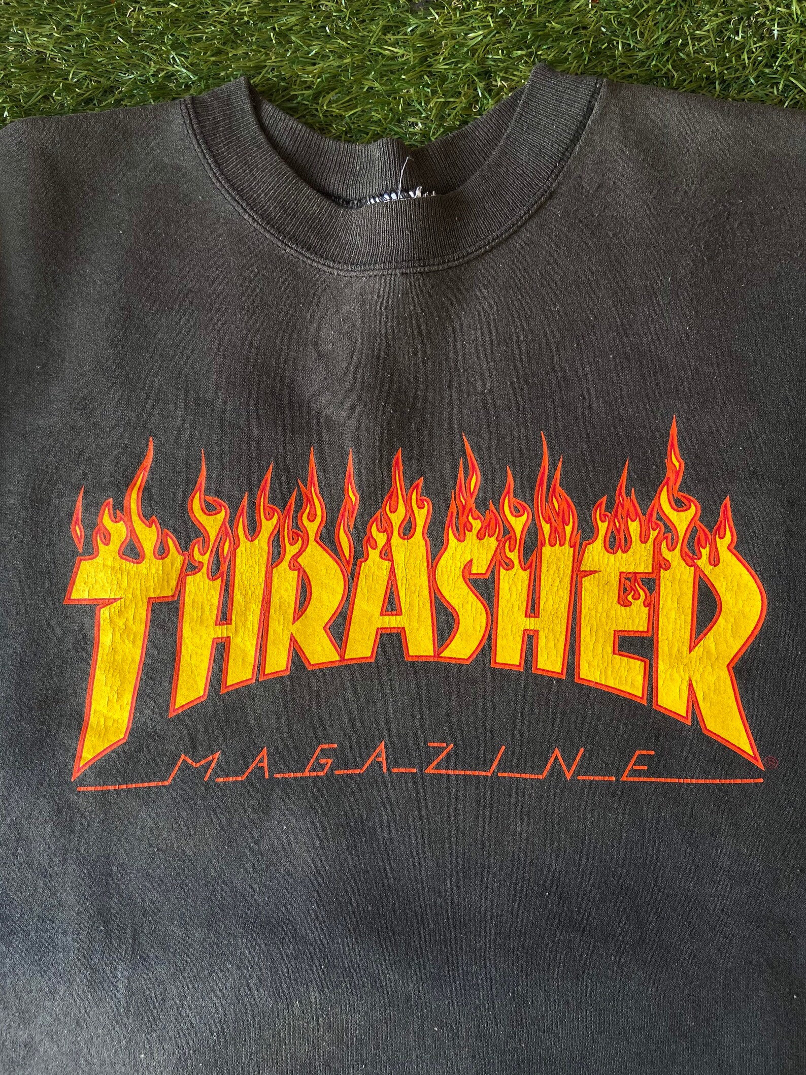 Vintage 80s OG Thrasher Magazine Flame Logo Skates Sweatshirt | Etsy