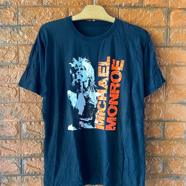 Vintage 90s Michael Monroe “Hanoi Rocks” Frontman Band T Shirt / Glam rock / Postpunk / Marc Bolan / English Rock Band T Shirt Size M