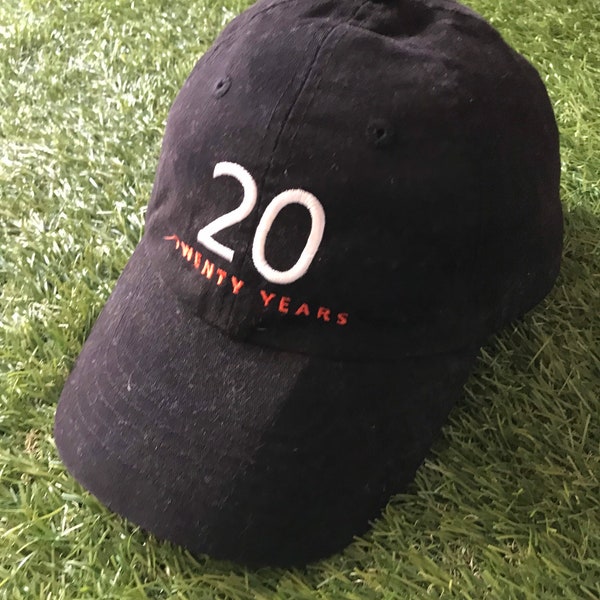 vintage 90s Microsoft « 20 Years » Celebration Promo Strapback Cap / Hip Hop Fashion 90s / Apple Macintosh / 90s Streetwear