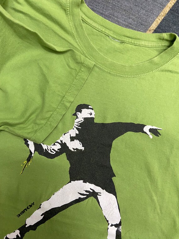 ヴィンテージ バンクシー「フラワー スローワー」グラフィティ  