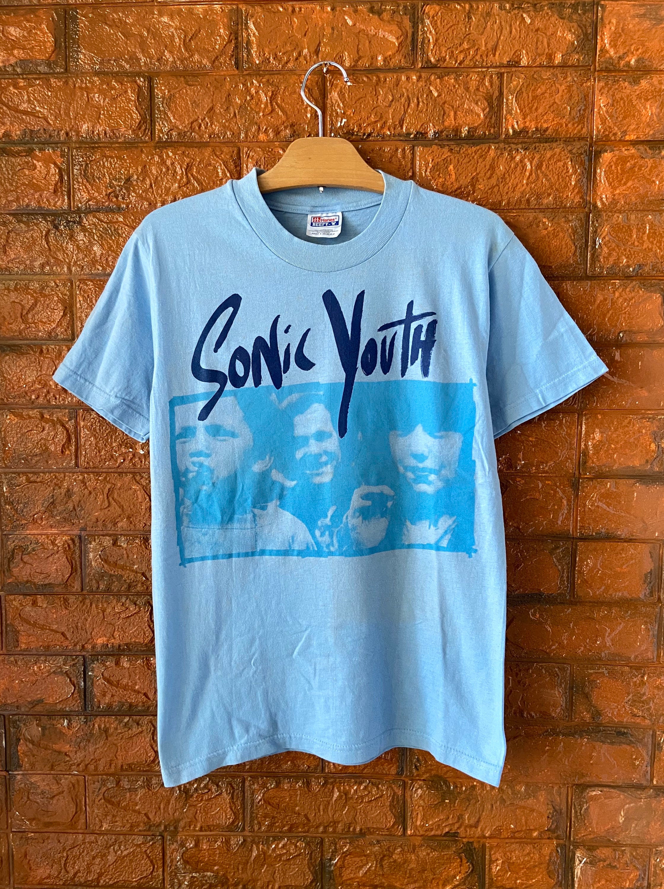 ビンテージ 90s SONIC YOUTH Tシャツ M ブルー USA