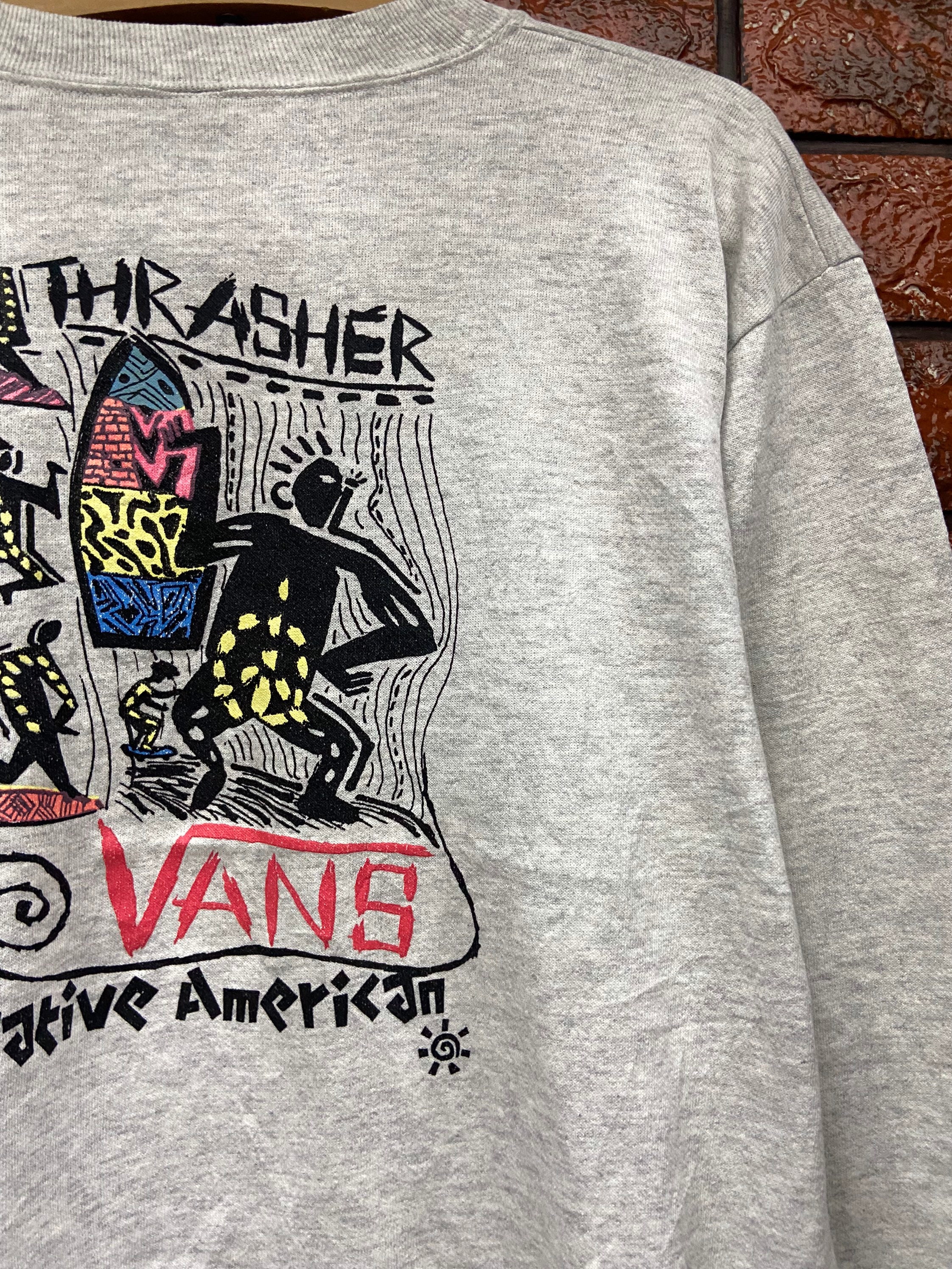 Vintage 80s Vans Native Skateboard Pullover T Shirt / Old