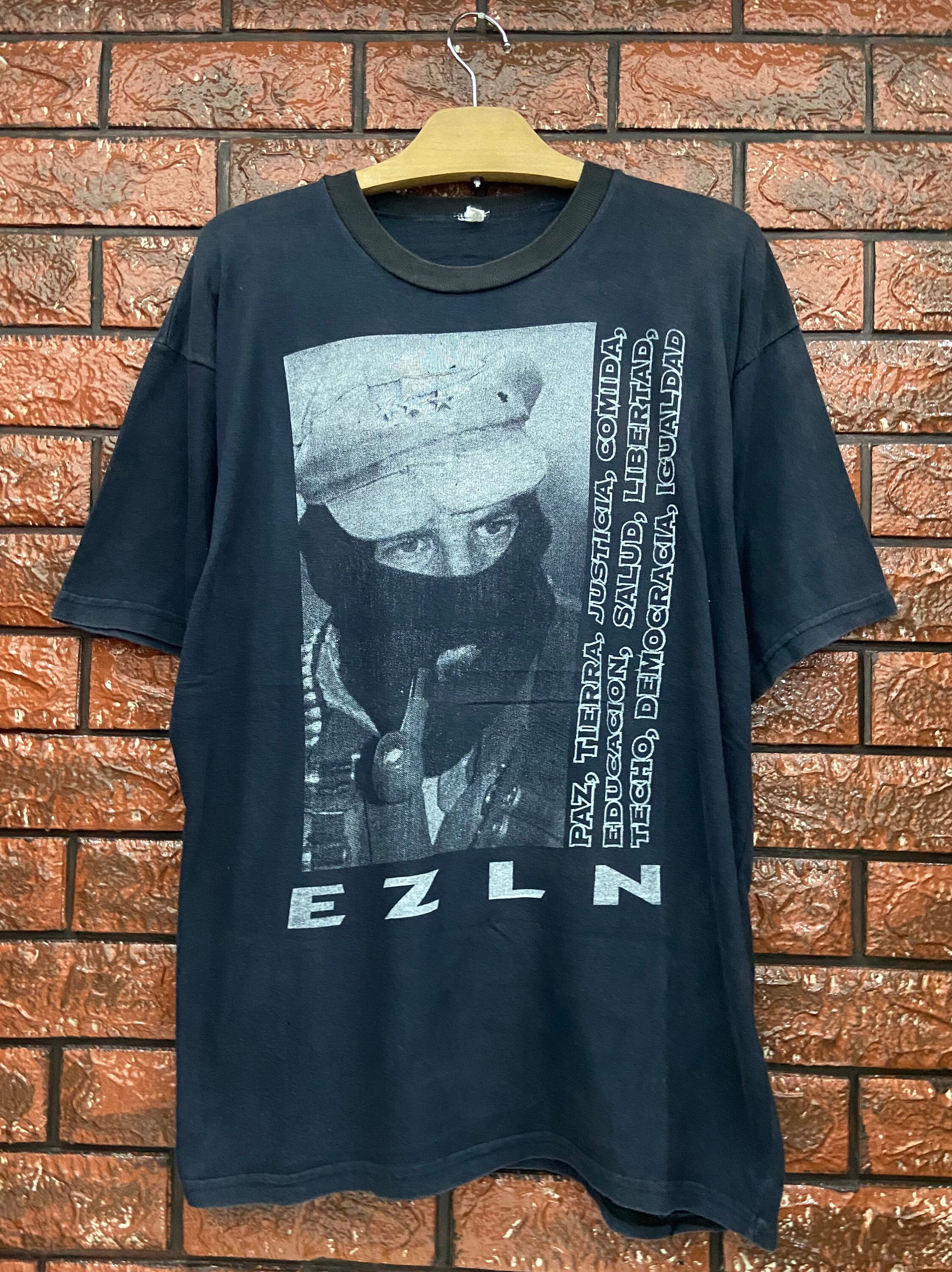 Vintage 90s EZLN Zapatista Army Guerilla Movement Icon Hand Print 