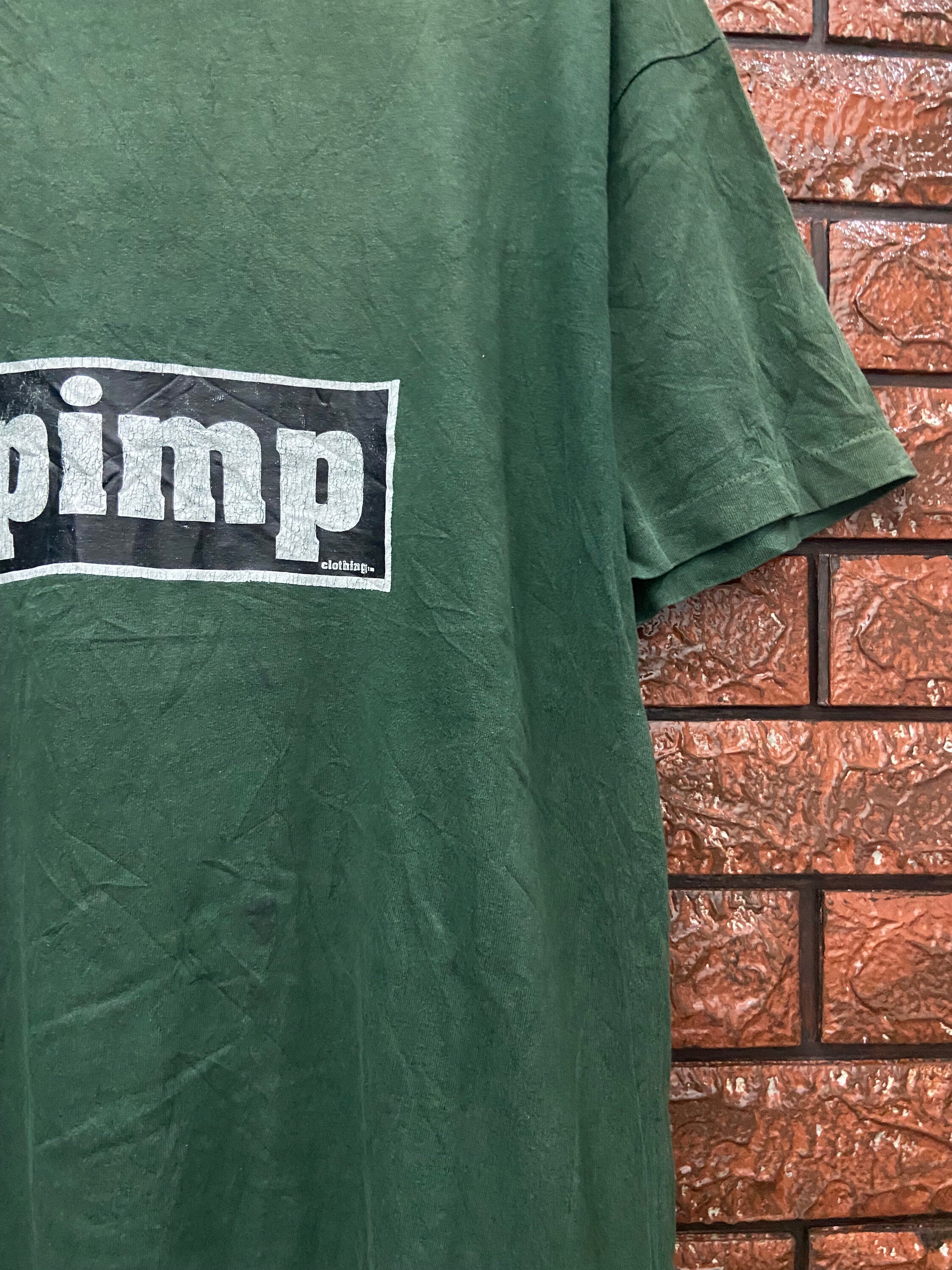 Vintage 90s Pimp Clothing Streetwear Hip Hop Box Logo T Vintage 90s Pimp Clothing Streetwear Hip Hop Box Logo T