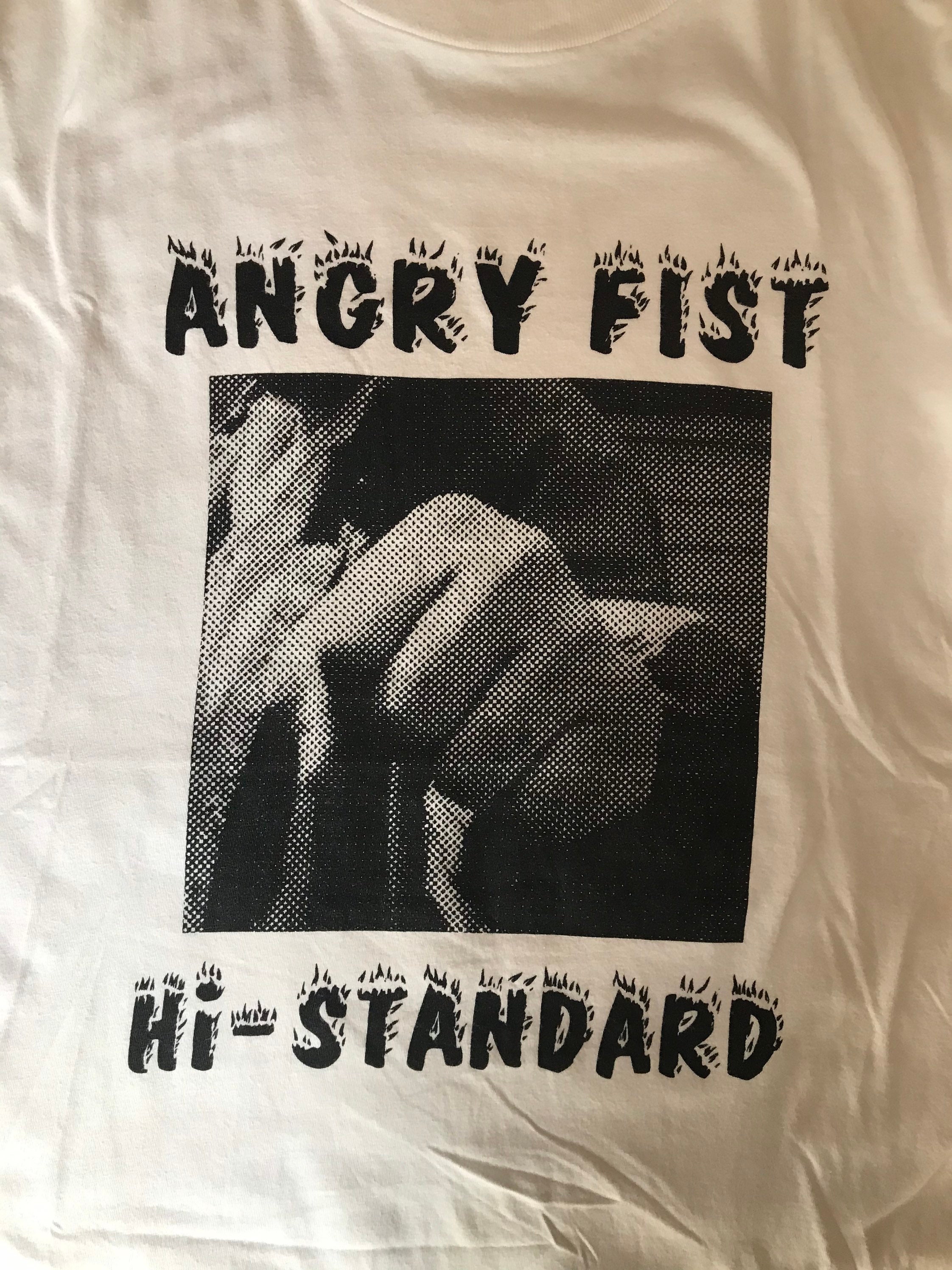 アウトレット品 90s vintage ハイスタンダード tシャツ ANGRY FIST aob