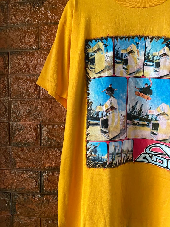 Vintage 90s Adio Skateboard Promo Photoprint T Shirt Hook Ups 90s Skater 90s Streetwear Skateboarding T Shirt Size XL