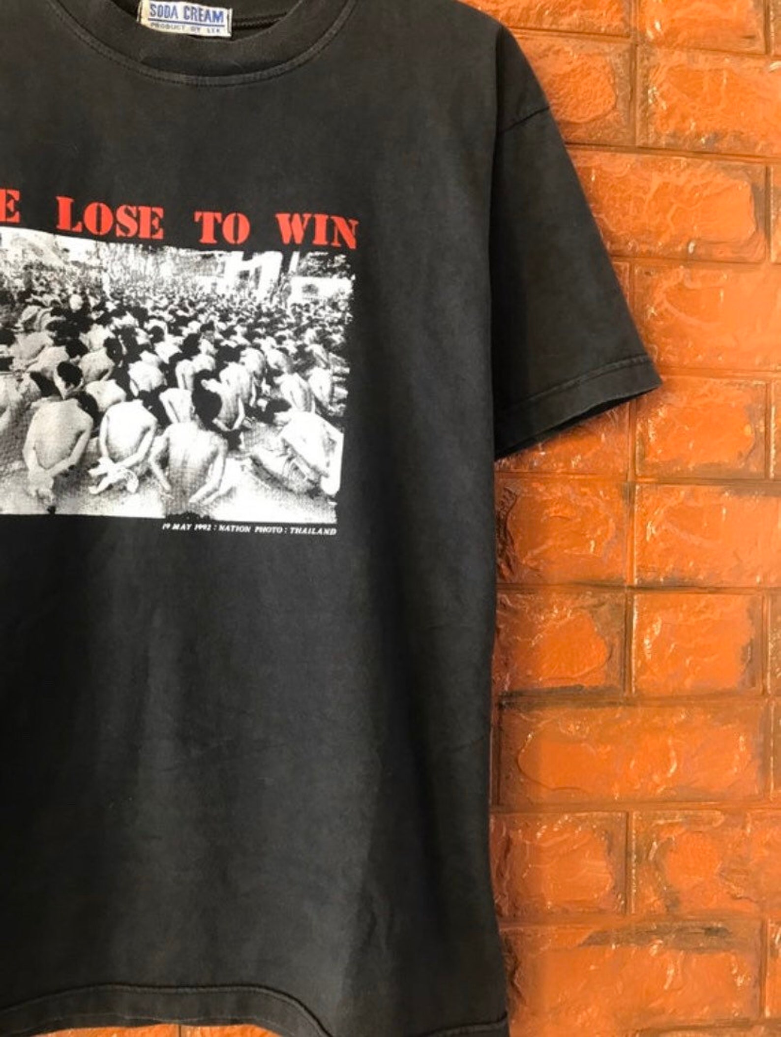 Vintage 90s Black May Thailand Protest History Photoprint Art Etsy