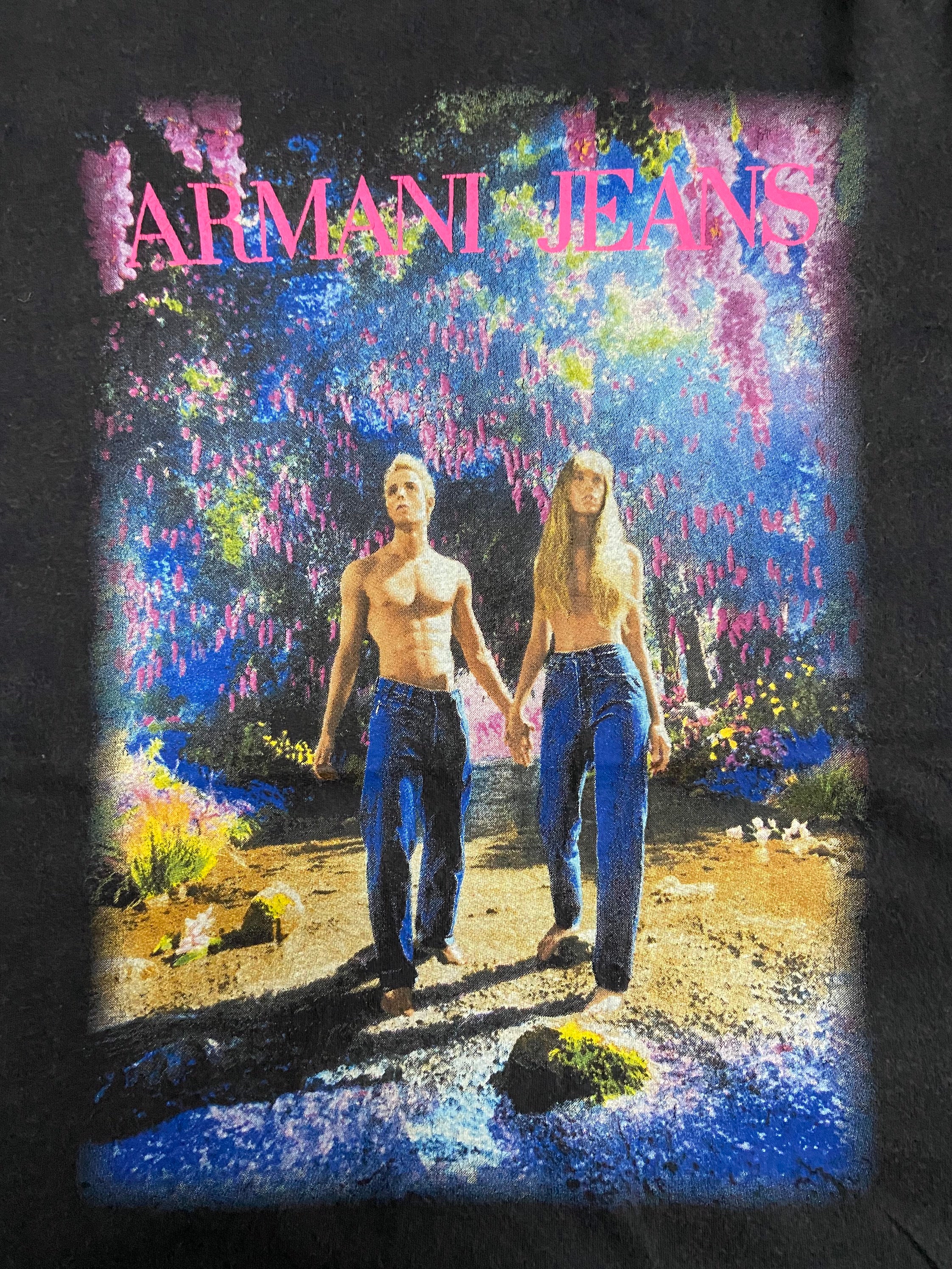 Vintage 90s Armani Jean Bruce Weber Photography Art T Shirt Vintage 90s Armani Jean Bruce Weber Photography Art T Shirt