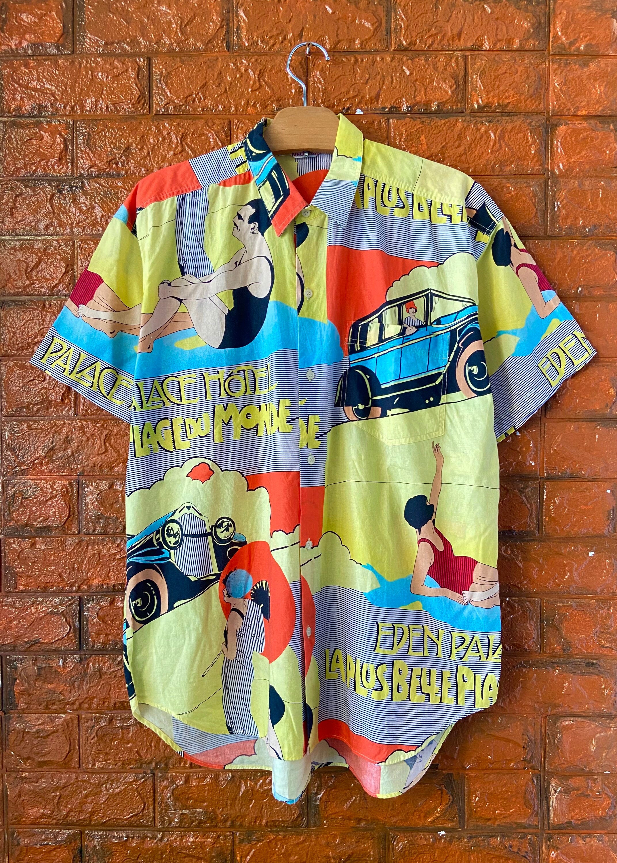 Vintage 90s Psychedelic Pop Art Graphic Button Down T Shirt / Etsy