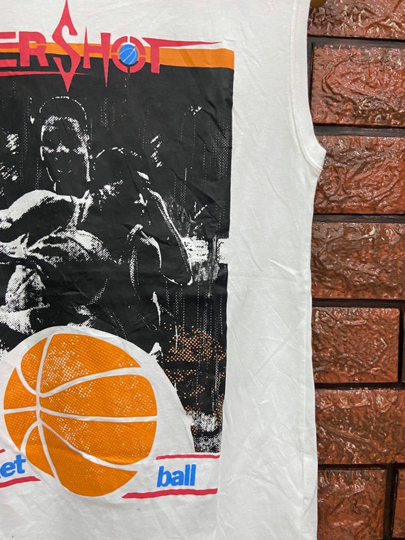 Vintage 90s Laser Shot "Basket Ball" Street Art T… - image 4