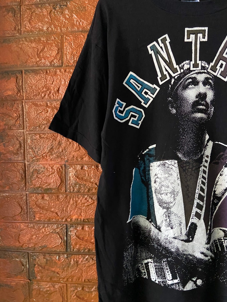 Vintage 90s Santana Legendary Guitarist Tour Promo Raptee Style T Shirt Rock Legend Vintage Tour T Shirt Vintage band T Shirt Size L