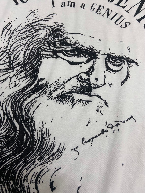Vintage 90s Leonardo Da Vinci "Elderly Man" Sketc… - image 8