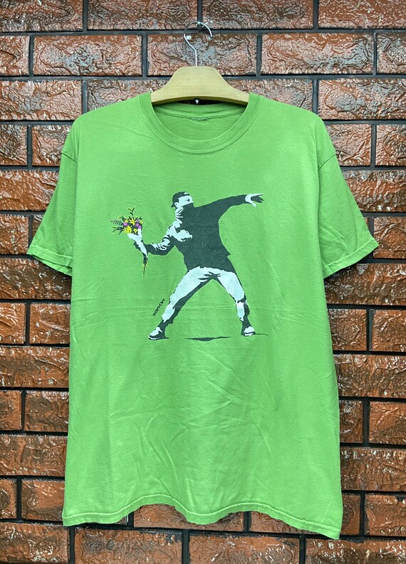 ヴィンテージ バンクシー「フラワー スローワー」グラフィティ  