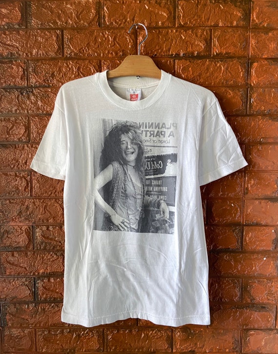 Vintage 90s Janis Joplin Photoprint T Shirt / Psyc