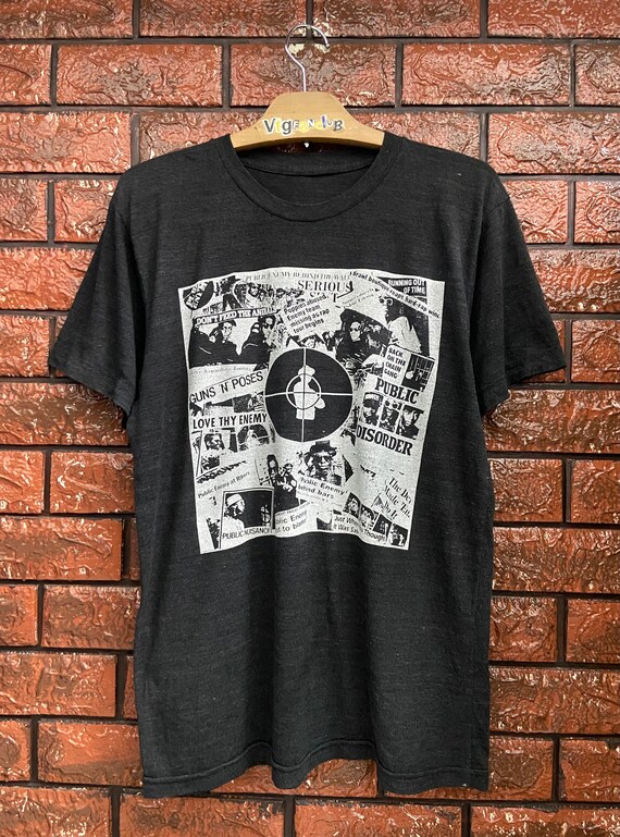Vintage Public Enemy Hip Hop Group Raptee T Shirt / Def Jam / 90s 